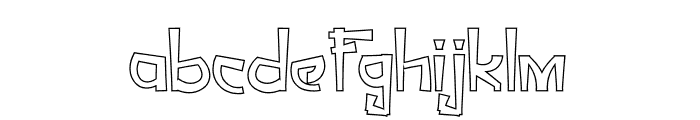 kotatsue Outline Font LOWERCASE