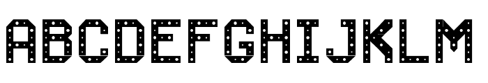 lights - square Regular Font UPPERCASE
