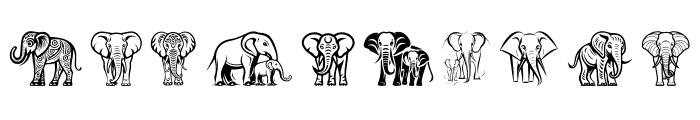 love elephant Regular Font OTHER CHARS