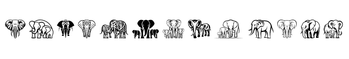 love elephant Regular Font UPPERCASE
