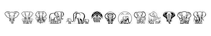 love elephant Regular Font LOWERCASE