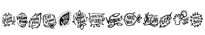 love vegan Font UPPERCASE