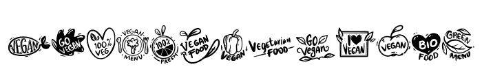 love vegan Font LOWERCASE