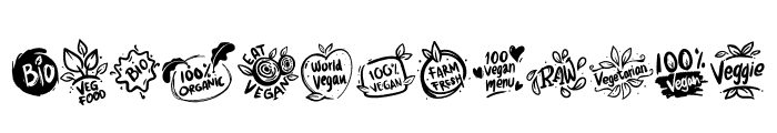 love vegan Font LOWERCASE