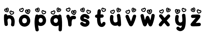 lovey hearts Font LOWERCASE