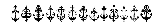 lucky Anchor Regular Font UPPERCASE