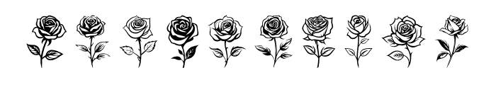 lucky rose Regular Font OTHER CHARS