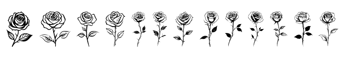 lucky rose Regular Font UPPERCASE