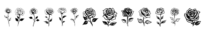 lucky rose Regular Font UPPERCASE