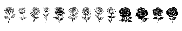 lucky rose Regular Font LOWERCASE