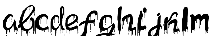 melted font Font LOWERCASE