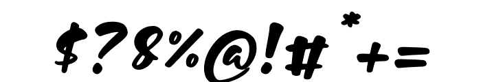 moka Italic Font OTHER CHARS