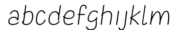 monties-LightItalic Font LOWERCASE