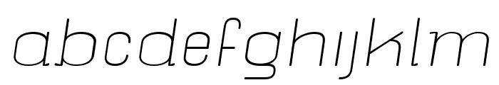 nompang Thin Italic Font LOWERCASE