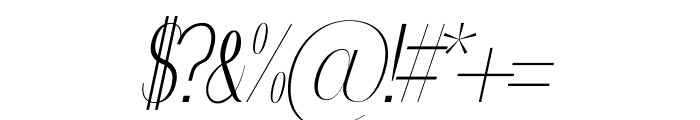 nova Thin Italic Font OTHER CHARS
