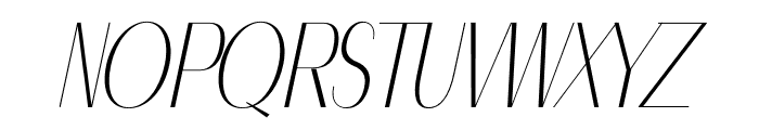 nova Thin Italic Font UPPERCASE