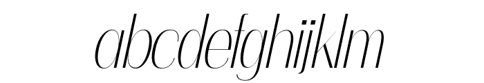 nova Thin Italic Font LOWERCASE