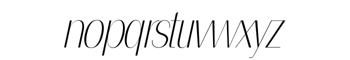 nova Thin Italic Font LOWERCASE