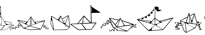 paper planes and boats Font UPPERCASE