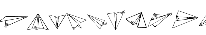 paper planes and boats Font LOWERCASE
