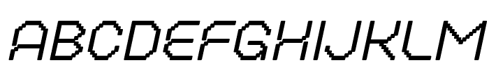 pixel Italic Font UPPERCASE