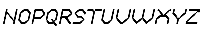 pixel Italic Font UPPERCASE