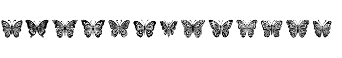 positive energy butterfly Reg Font UPPERCASE