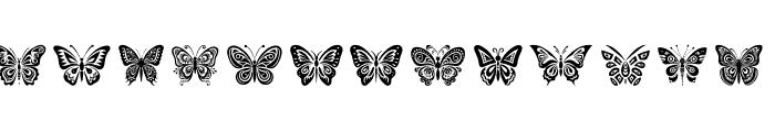 positive energy butterfly Reg Font LOWERCASE