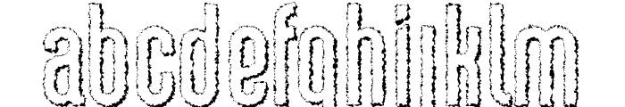 reproduction Medium distort Font LOWERCASE