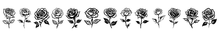 rose kiss Regular Font UPPERCASE