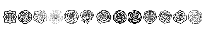 rose love Regular Font UPPERCASE