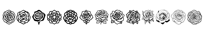 rose love Regular Font UPPERCASE