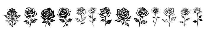 rose rose  Regular Font UPPERCASE