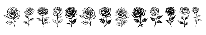 rose rose  Regular Font UPPERCASE