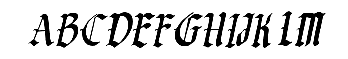 saintmerry-Italic Font LOWERCASE