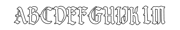 saintmerry-outline Font LOWERCASE