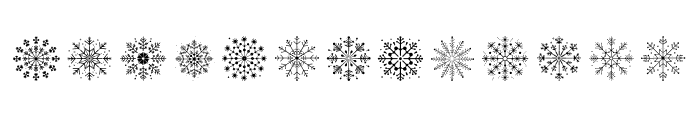 snowflakes of smile Regular Font LOWERCASE