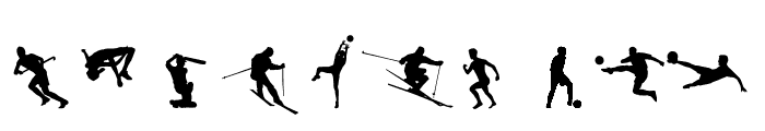 sport poses silhouettes Font OTHER CHARS