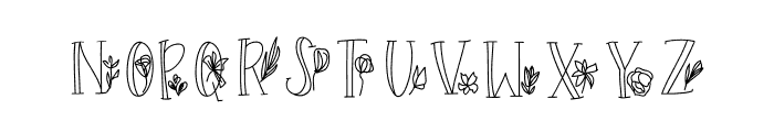 sweetfloral Font UPPERCASE