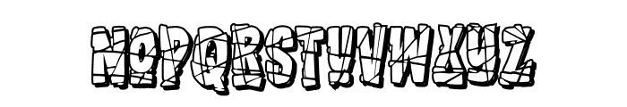 the Lost Souls outline Font LOWERCASE