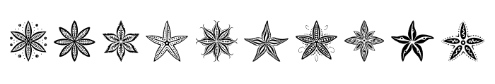 tribal Starfish Regular Font OTHER CHARS