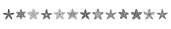 tribal Starfish Regular Font UPPERCASE