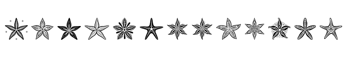 tribal Starfish Regular Font LOWERCASE