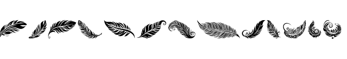 tribal feather Regular Font UPPERCASE