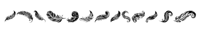 tribal feather Regular Font UPPERCASE