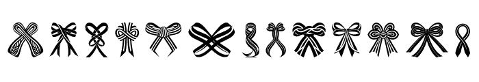 tribal ribbons Regular Font UPPERCASE