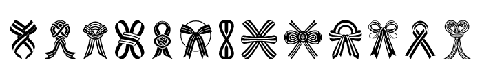 tribal ribbons Regular Font LOWERCASE