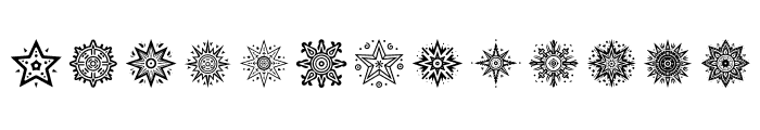 tribal star Regular Font LOWERCASE