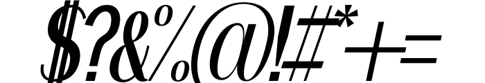 unaria Italic Font OTHER CHARS