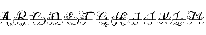 valina monogram Font UPPERCASE
